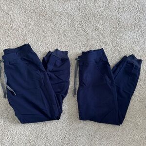 Figs Zamora Jogger Scrub Pants 2 Pairs Navy Size Small